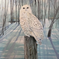 EllenCowie-ASnowyVisitor-48x48inch-oil