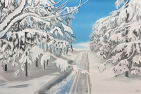 EllenCowie-Snow-Laden-Trees-24x36in-oil2025